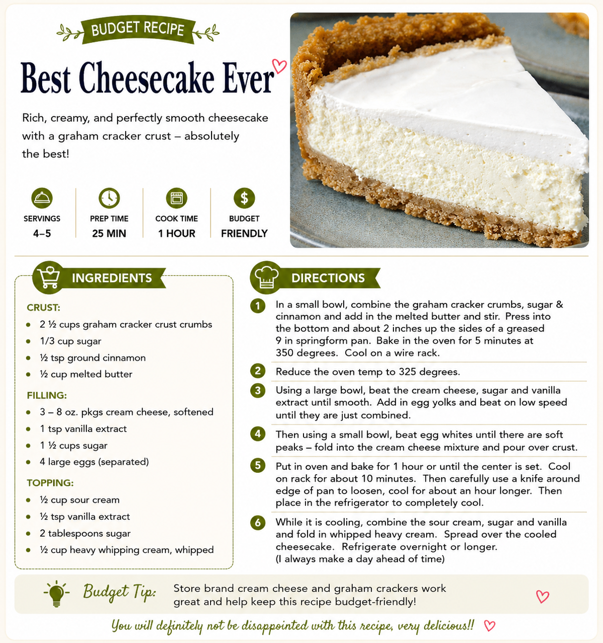 Best Cheesecake Ever