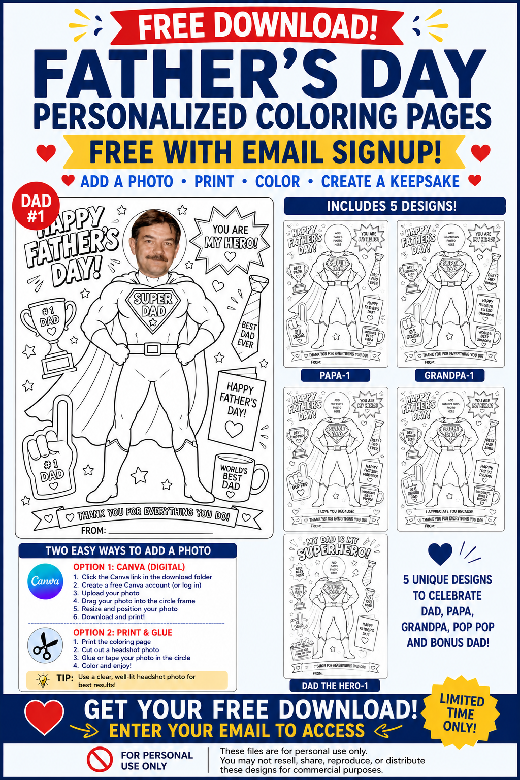 Father's Day Coloring Pages preview