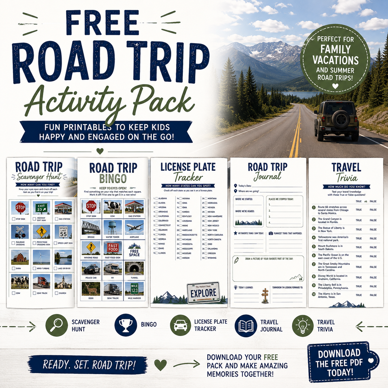 Road Trip Activity Pack preview